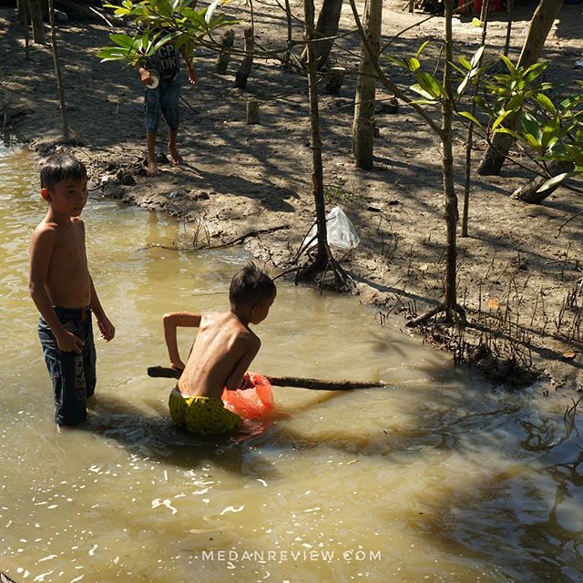 Anak-Anak Pencari Kepiting, Wisata Mangrove, Kampoeng Nipah - Perbaungan