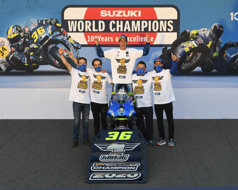 Kado 100 Tahun Suzuki ! Joan Mir dan Suzuki Ecstar Juara Dunia MotoGP 2020