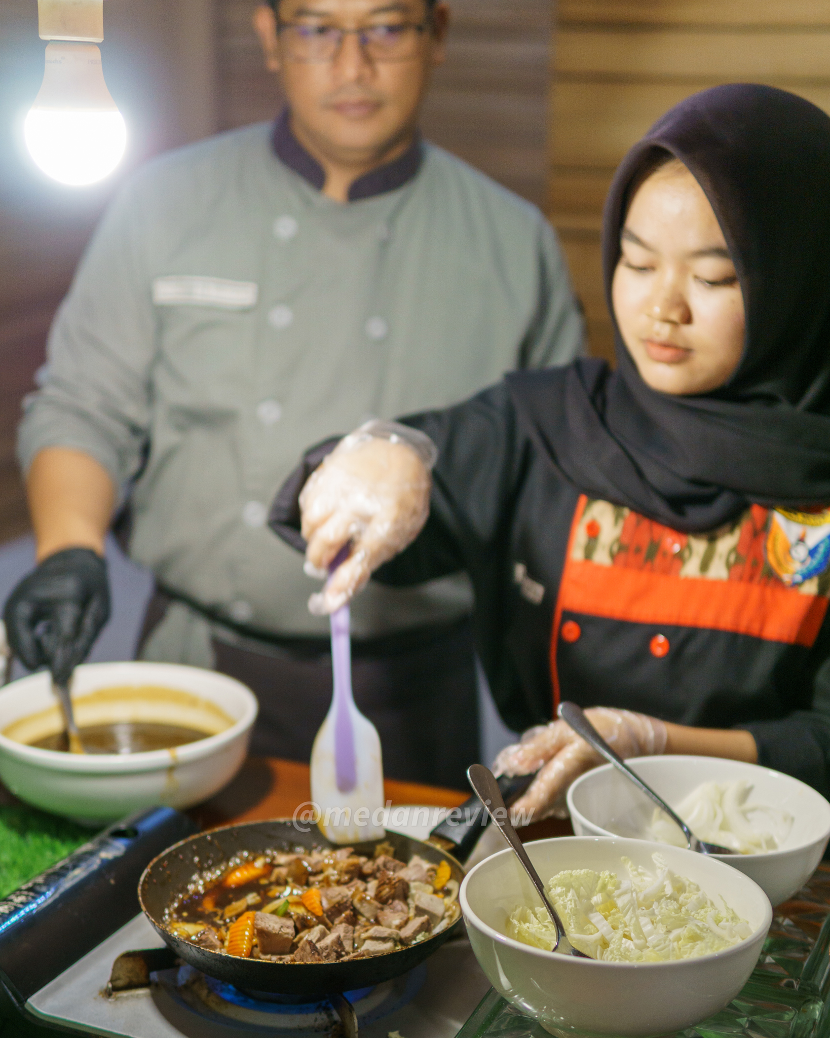 Live Cooking Mongolian Beef Barbeque