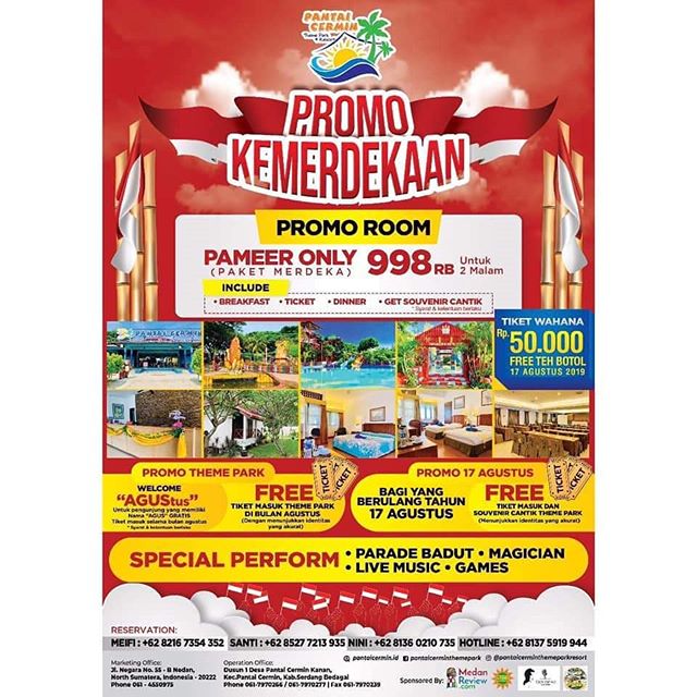 AGUS, Gratis Masuk dan Main di Pantai Cermin Themepark & Resort