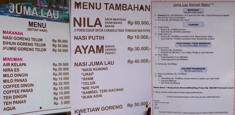 Daftar Menu & Harga Juma Lau