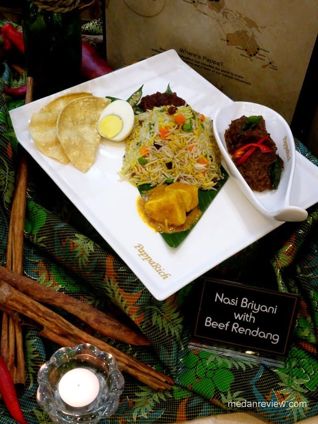 Nasi Briyani dengan Rendang Sapi